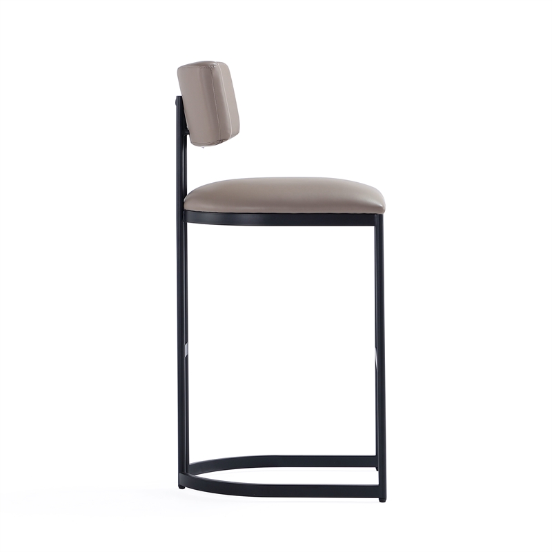 Juno Contemporary Modern Metal Barstool in Taupe
