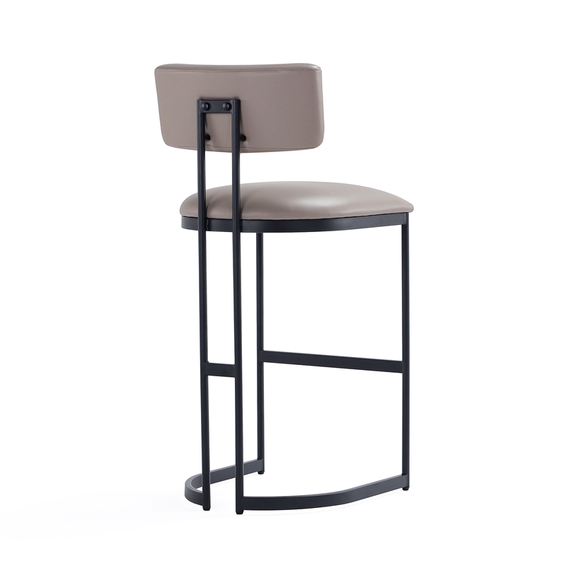 Juno Contemporary Modern Metal Barstool in Taupe