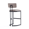 Juno Contemporary Modern Metal Barstool in Taupe
