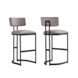 Juno Contemporary Modern Metal Barstool in Taupe