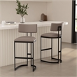 Juno Contemporary Modern Metal Barstool in Taupe