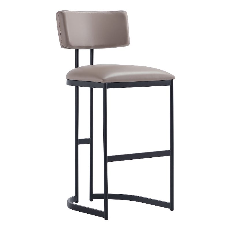 Juno Contemporary Modern Metal Barstool in Taupe