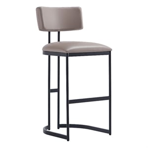 Juno Contemporary Modern Metal Barstool in Taupe