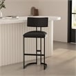 Juno Contemporary Modern Metal Barstool in Black