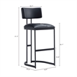 Juno Contemporary Modern Metal Barstool in Black