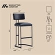 Juno Contemporary Modern Metal Barstool in Black