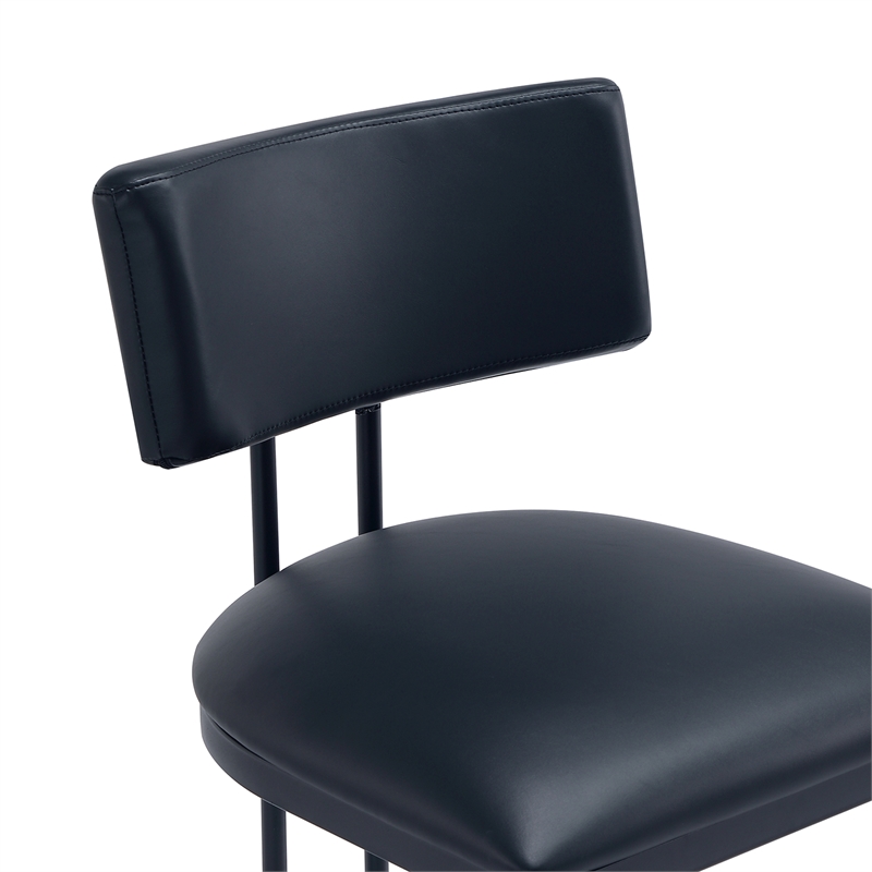 Juno Contemporary Modern Metal Barstool in Black