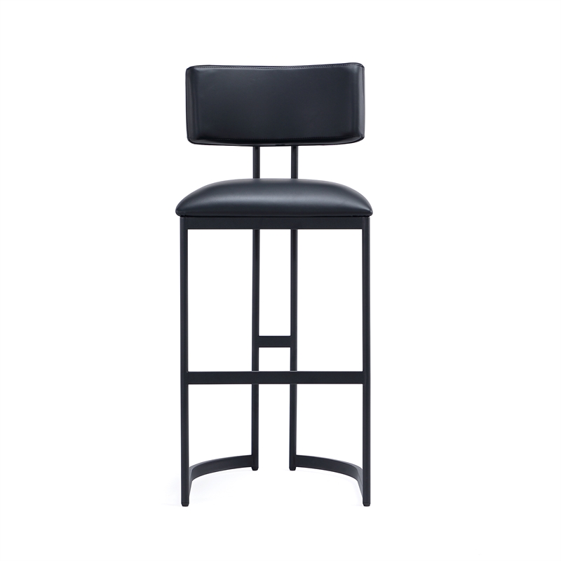 Juno Contemporary Modern Metal Barstool in Black