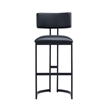 Juno Contemporary Modern Metal Barstool in Black