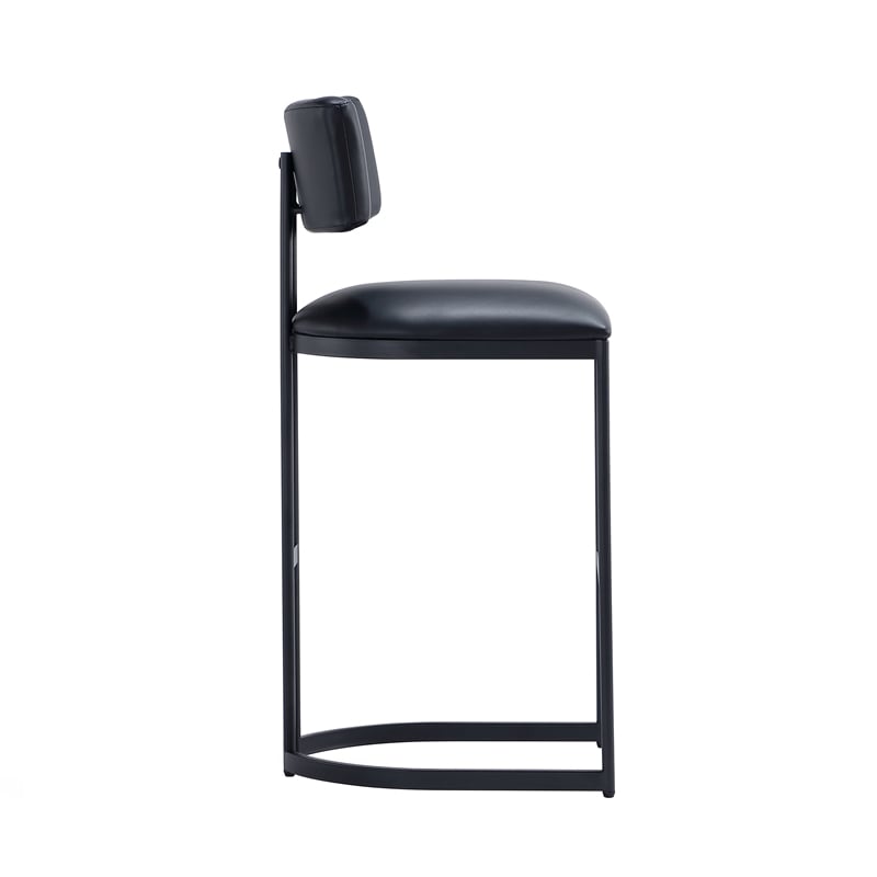 Juno Contemporary Modern Metal Barstool in Black