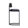 Juno Contemporary Modern Metal Barstool in Black