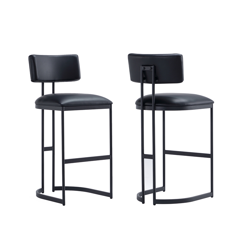 Juno Contemporary Modern Metal Barstool in Black