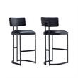 Juno Contemporary Modern Metal Barstool in Black
