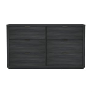 Evelyn Modern 60&quot Dresser in Charcoal Gray (6-Drawer)