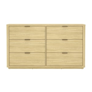 Evelyn Modern 60&quot Dresser in Natural (6-Drawer)
