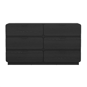 Chrystie Contemporary Modern 60&quot Dresser in Black (6-Drawer)