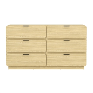 Chrystie Contemporary Modern 60&quot Dresser in Natural (6-Drawer)