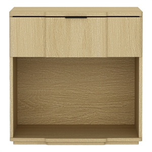 Clive Mid-Century Modern 22&quot Nightstand in Natural Oak (1-Drawer)