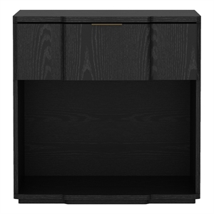 Clive Mid-Century Modern 22&quot Nightstand in Black (1-Drawer)