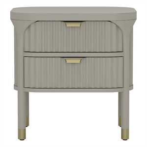 Park Contemporary 24&quot Nightstand in Gray (2-Drawer)