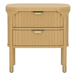 Park Contemporary 24&quot Nightstand in Natural (2-Drawer)