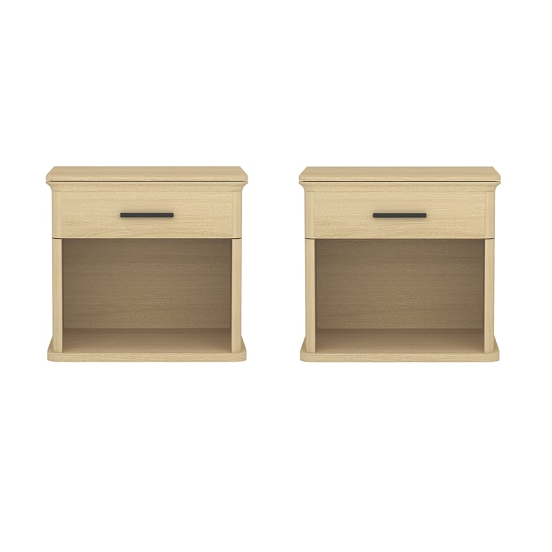 Clifford Traditional Nightstand in Natural Oak (1-Drawer)