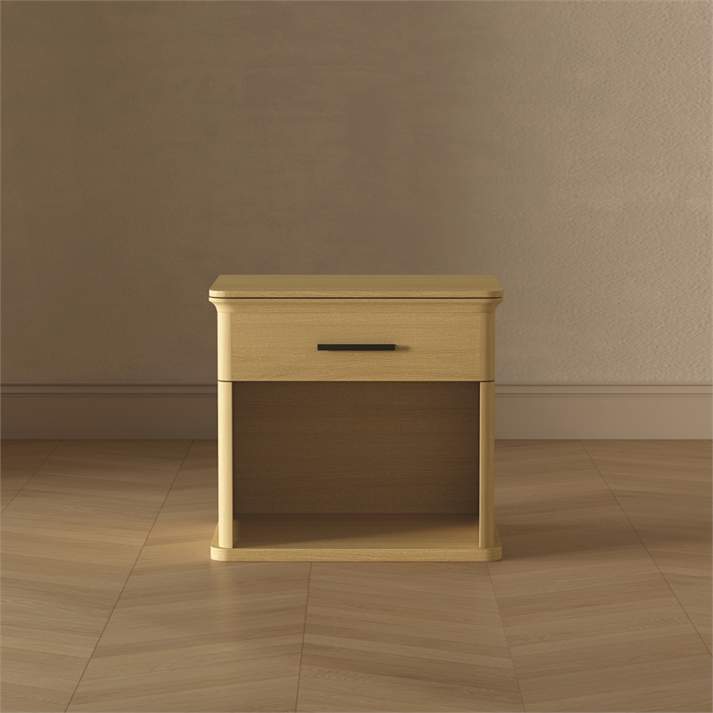 Clifford Traditional Nightstand in Natural Oak (1-Drawer)