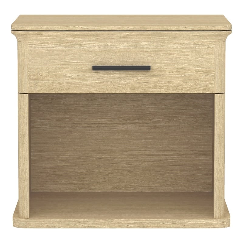 Clifford Traditional Nightstand in Natural Oak (1-Drawer)
