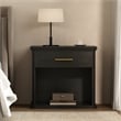 Clifford Traditional Nightstand in Black (1-Drawer)
