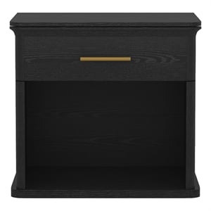 Clifford Traditional Nightstand in Black (1-Drawer)