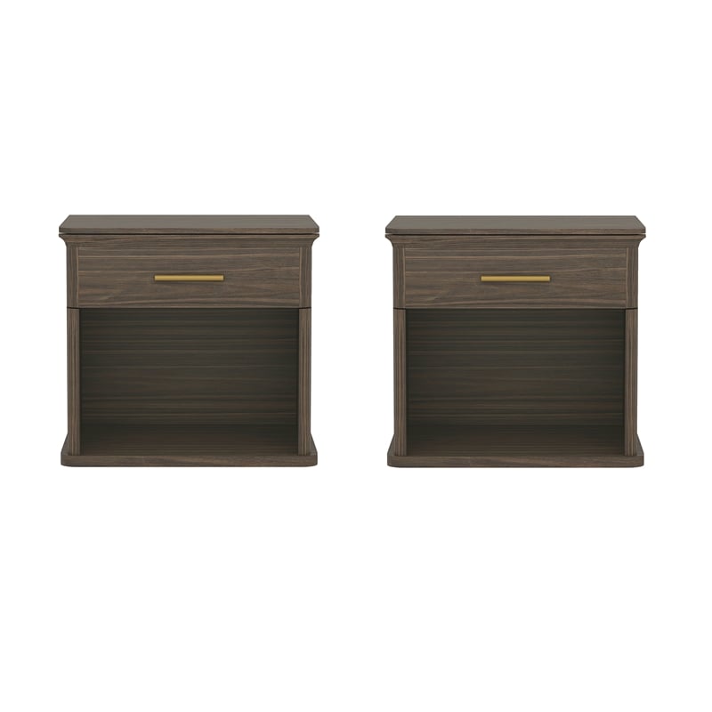 Clifford Traditional Nightstand in Walnut (1-Drawer)