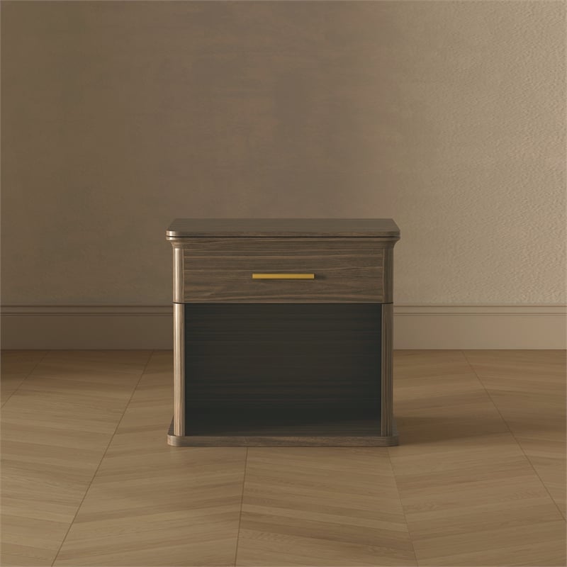 Clifford Traditional Nightstand in Walnut (1-Drawer)