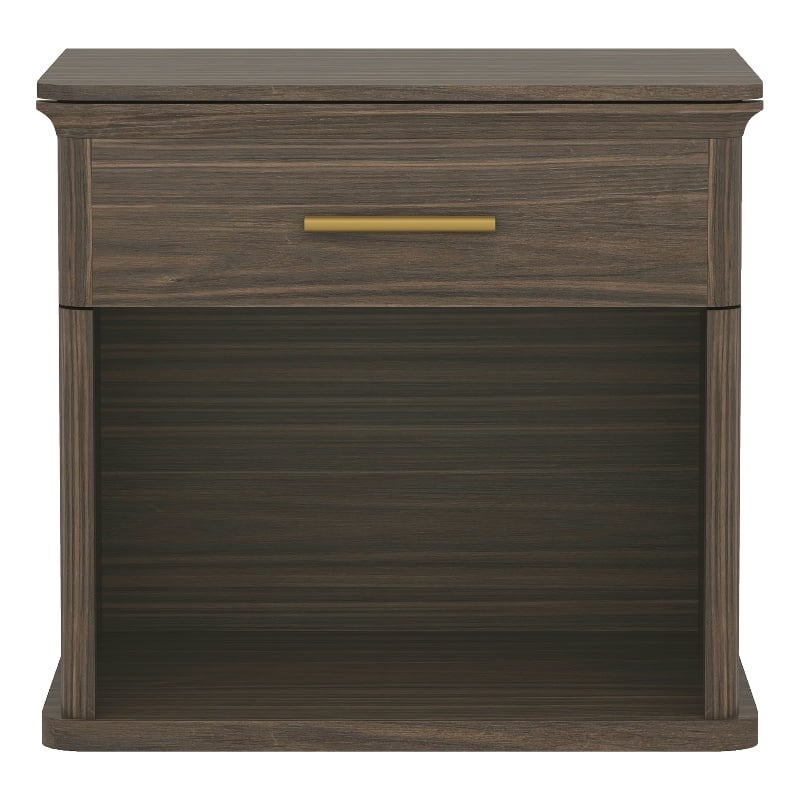 Clifford Traditional Nightstand in Walnut (1-Drawer)