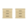 Clifford Traditional Nightstand in Natural Oak (3-Drawer)
