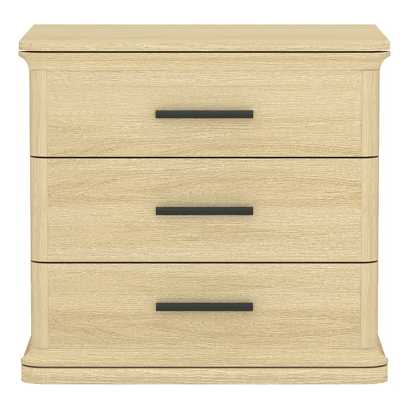 Clifford Traditional Nightstand in Natural Oak (3-Drawer)