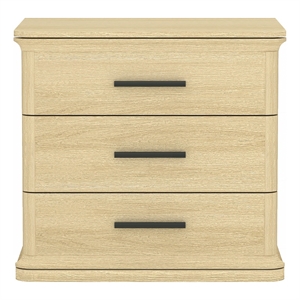 Clifford Traditional Nightstand in Natural Oak (3-Drawer)