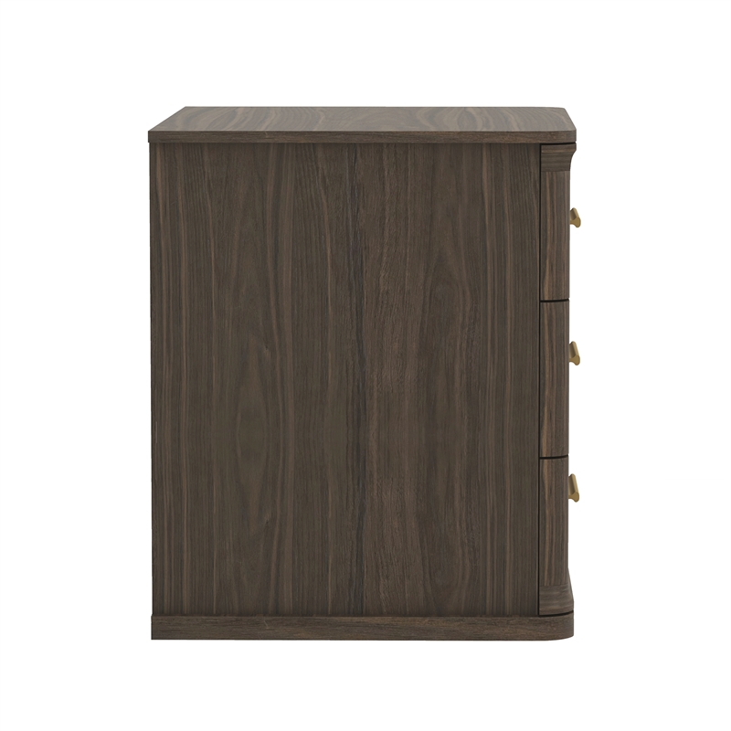 Clifford Traditional Nightstand in Walnut (3-Drawer)