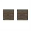 Clifford Traditional Nightstand in Walnut (3-Drawer)