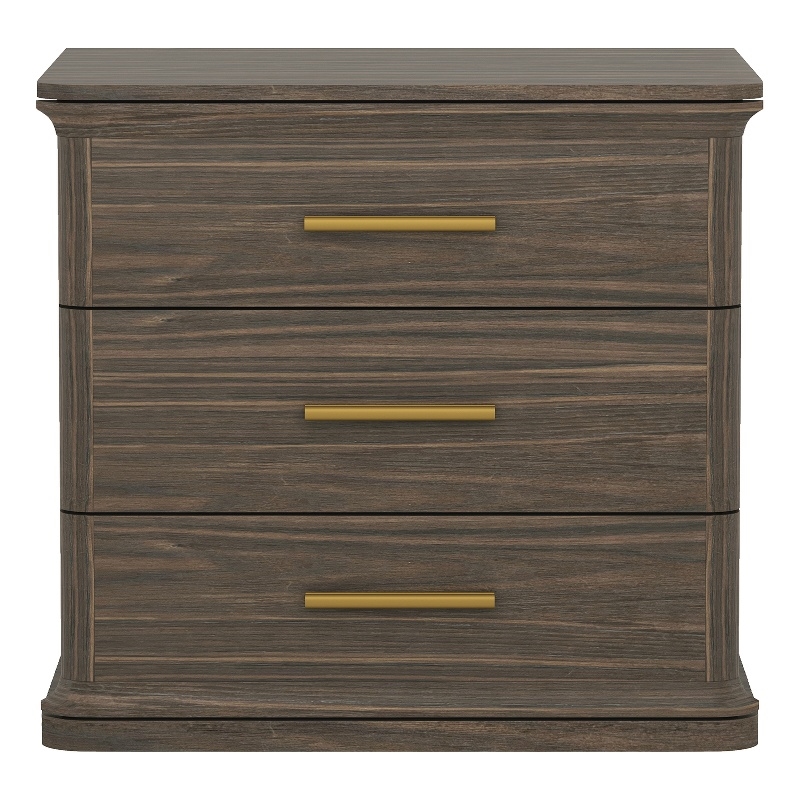 Clifford Traditional Nightstand in Walnut (3-Drawer)