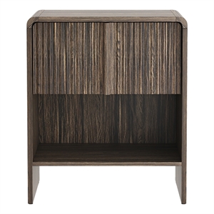 Novara Contemporary 22&quot Nightstand in Jacobean Walnut (1-Drawer)