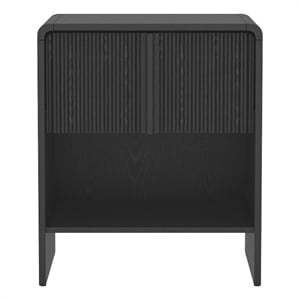 Novara Contemporary 22&quot Nightstand in Black (1-Drawer)