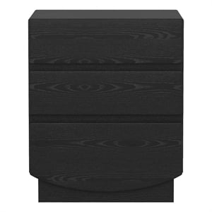 Ardea Contemporary 20&quot Nightstand in Black (3-Drawer)