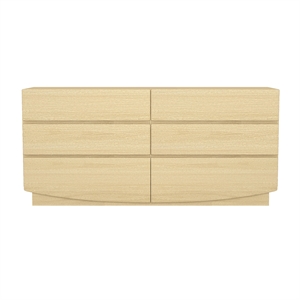 Ardea Contemporary 72&quot Dresser in Natural Oak (6-Drawer)