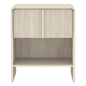 Novara Contemporary 22&quot Nightstand in Whitewashed Oak (1-Drawer)