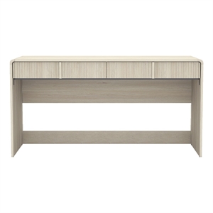 Novara Contemporary 60&quot Writing Desk in Whitewashed Oak (2-Drawer)