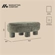 Tribeca Mid-Century Modern Chenille Accent Ottoman in Olive Green