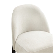 Oslo Contemporary Modern Chenille Wood Side Chair in Cream - Set of 2