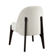 Oslo Contemporary Modern Chenille Wood Side Chair in Cream - Set of 2
