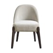 Oslo Contemporary Modern Chenille Wood Side Chair in Taupe - Set of 2