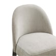 Oslo Contemporary Modern Chenille Wood Side Chair in Taupe - Set of 2